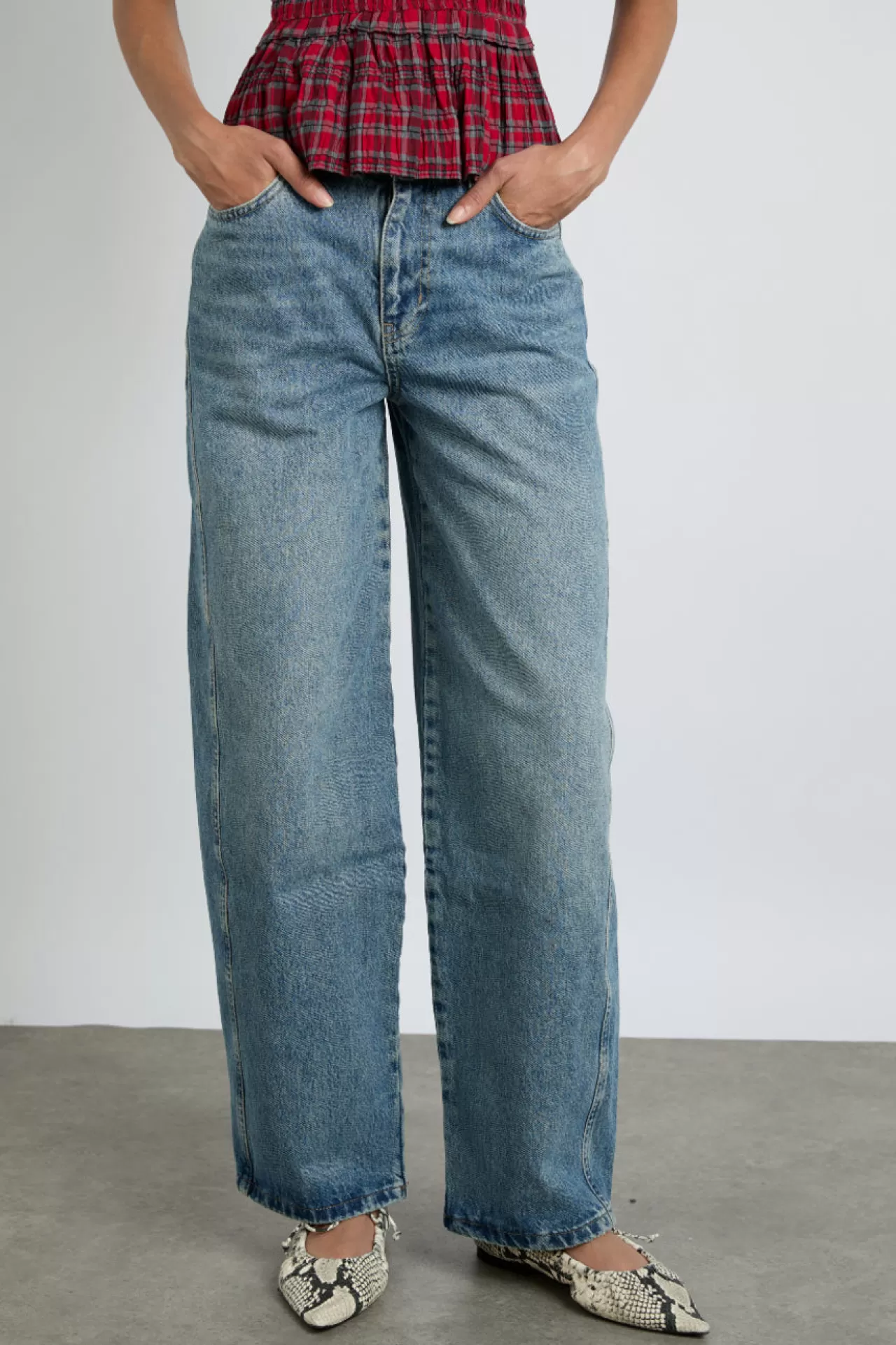 Best Damson Madder dion jeans - vintage wash blue
