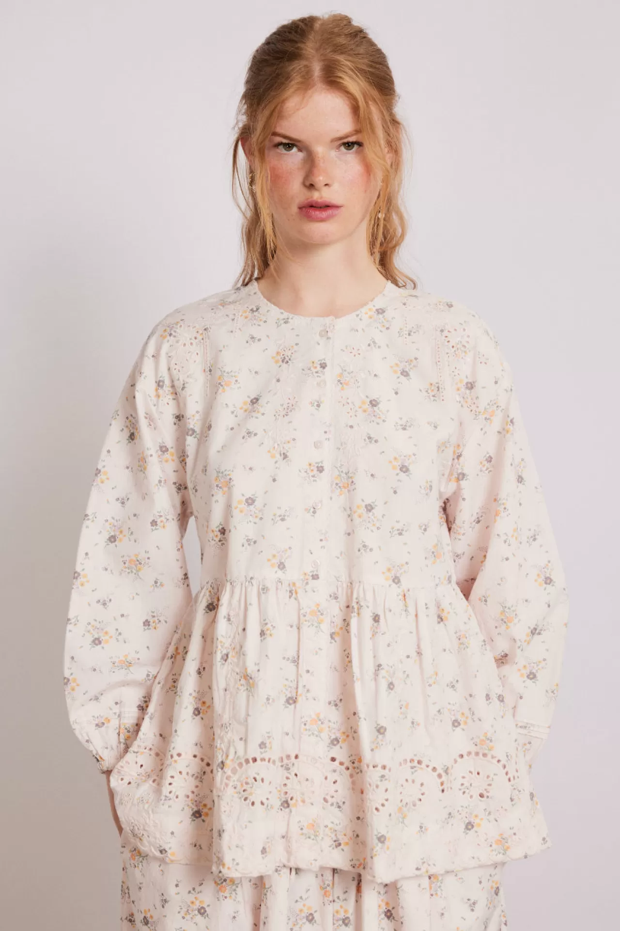 Cheap Damson Madder gretchen blouse - vintage ditsy pink