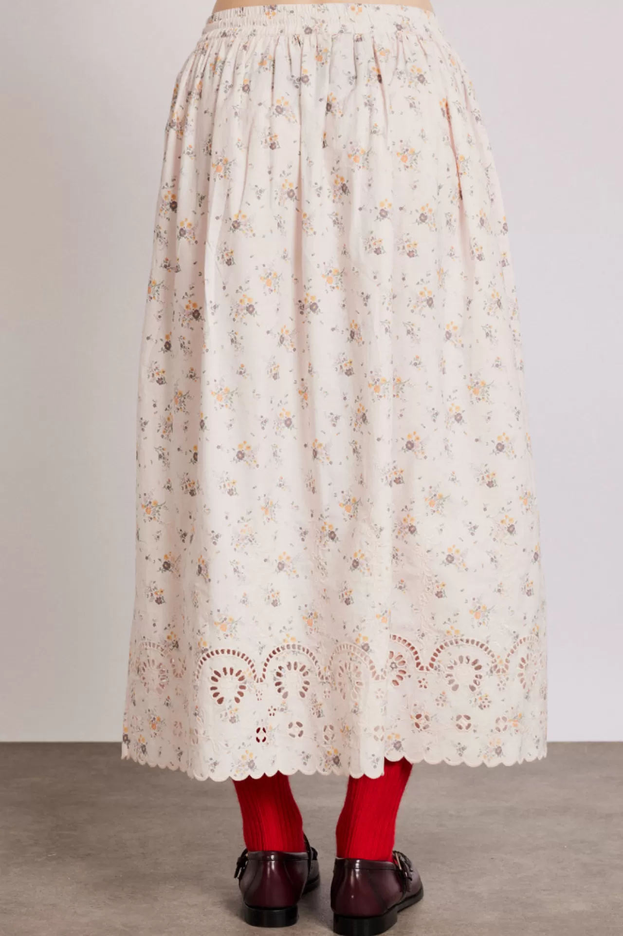 Discount Damson Madder gretchen skirt - vintage ditsy pink